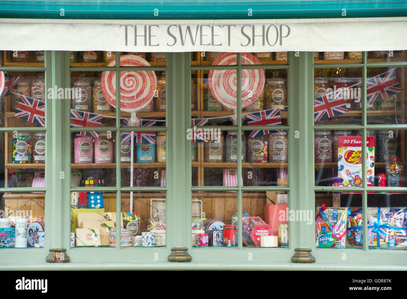 Sweet shop in Burford. Cotswolds, Oxfordshire, England Stock Photo