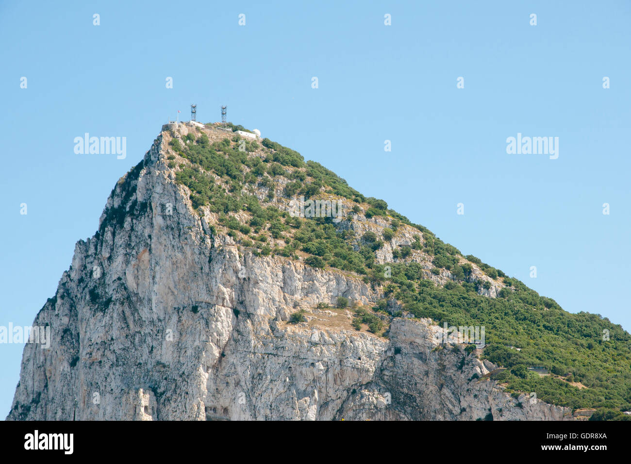 Rock of Gibraltar Western Face Stock Photo