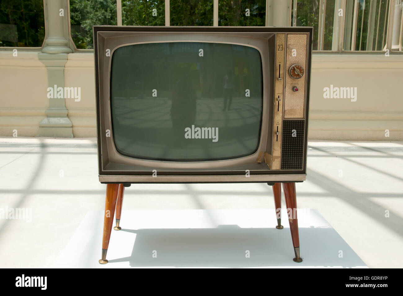 Old Television Set Stock Photo