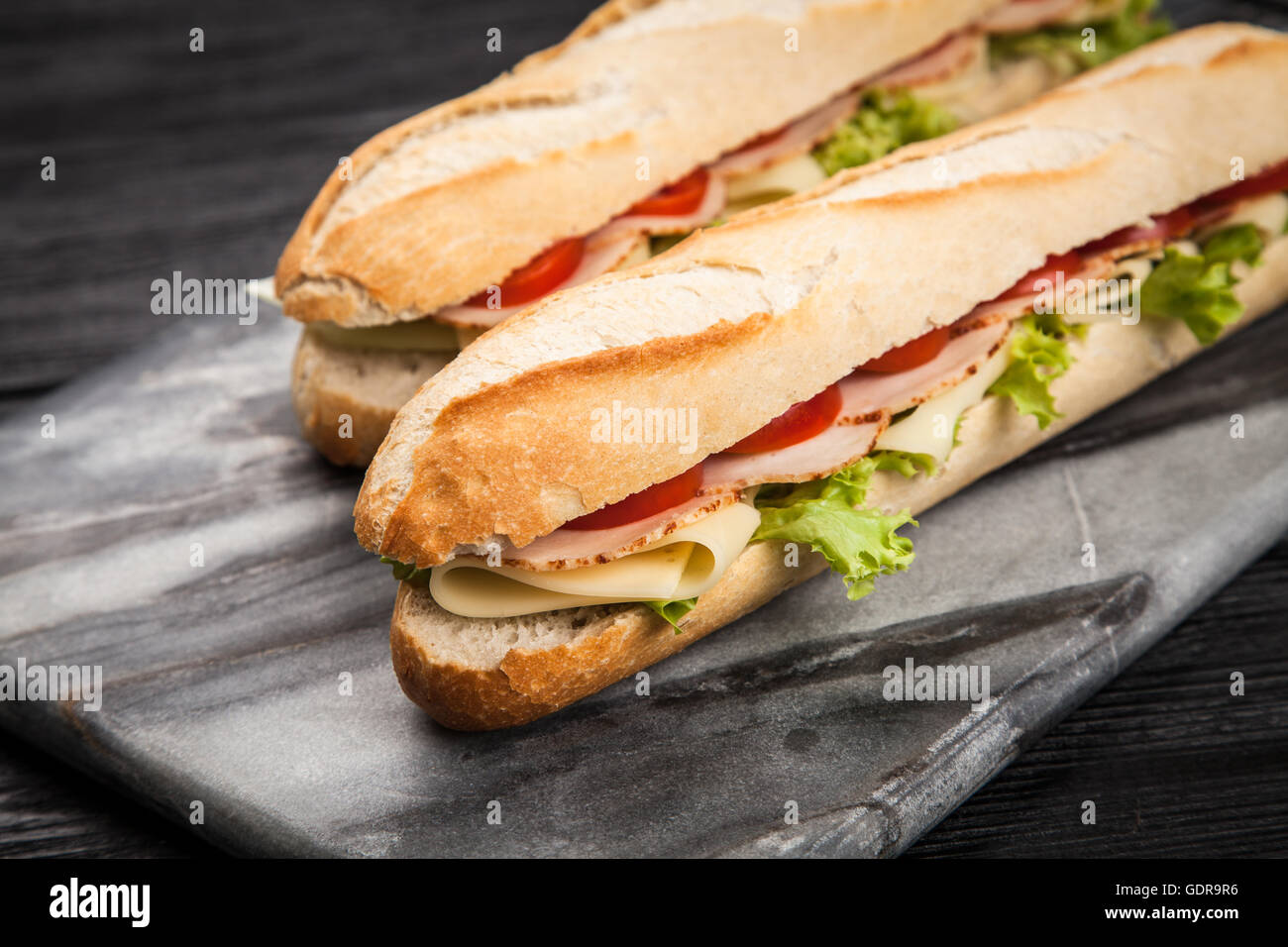 Panini grilled sandwich Stock Photo Alamy