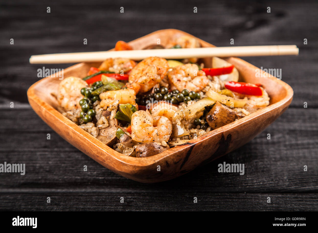 Shrimp rice dish Stock Photo - Alamy