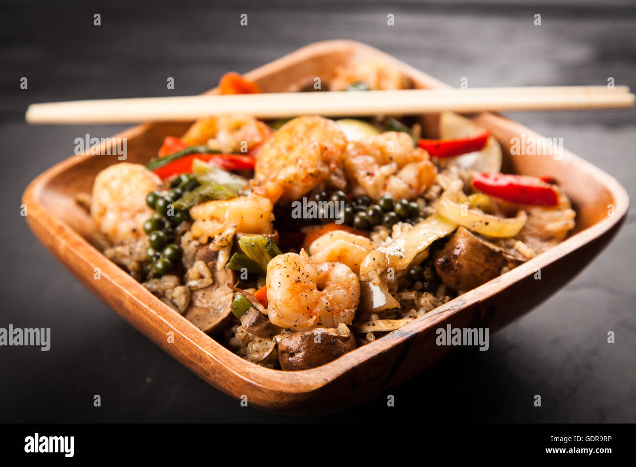 Shrimp rice dish Stock Photo - Alamy