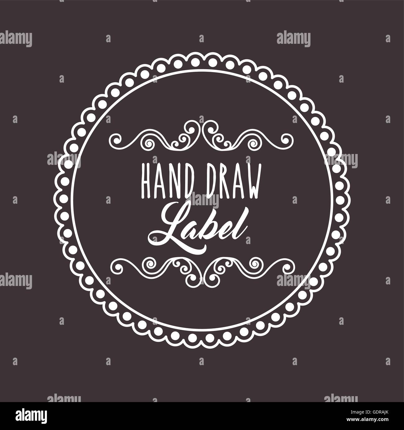 Label and decoration icon. Hand draw design. Vector graphic Stock ...