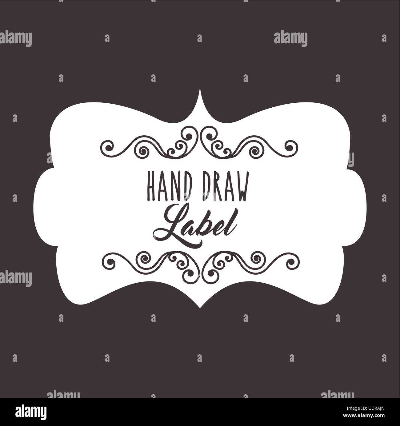 Label and decoration icon. Hand draw design. Vector graphic Stock ...