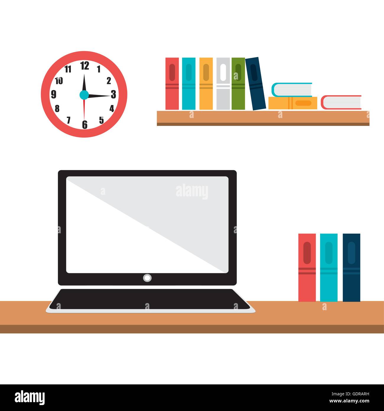 office work place isolated icon design Stock Vector Image & Art - Alamy
