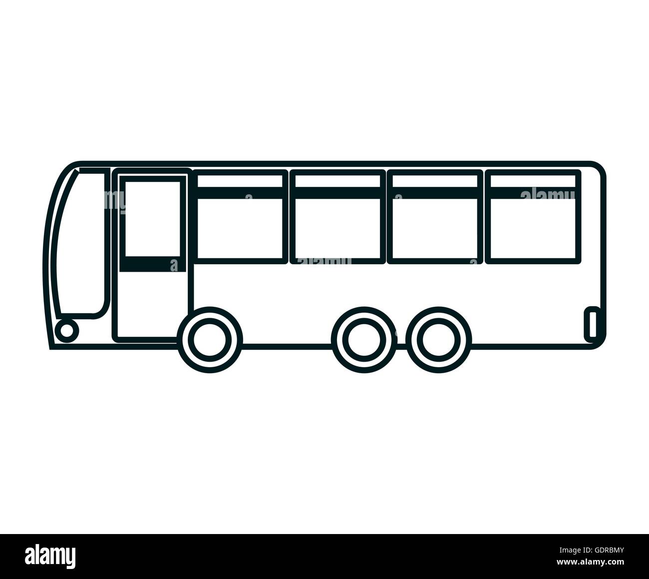 bus icon over white background isolated design Stock Vector Image & Art ...