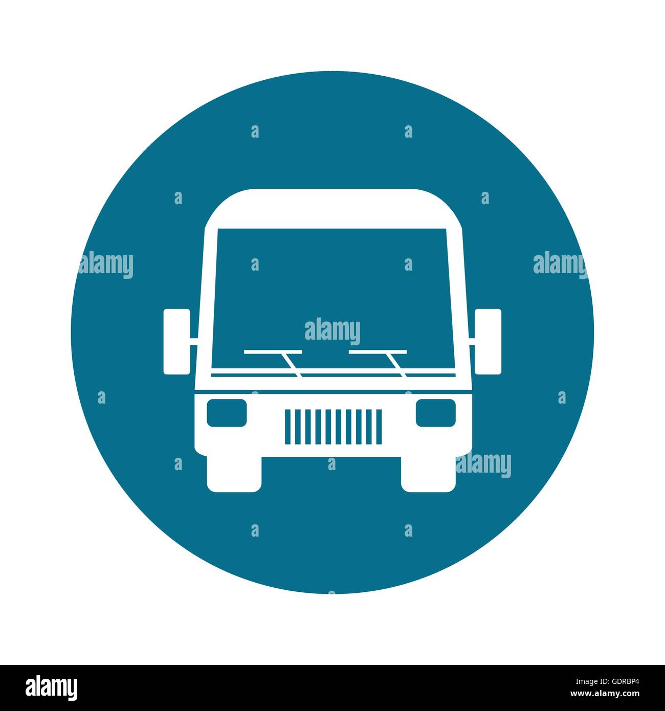 bus icon over circle isolated design Stock Vector Image & Art - Alamy