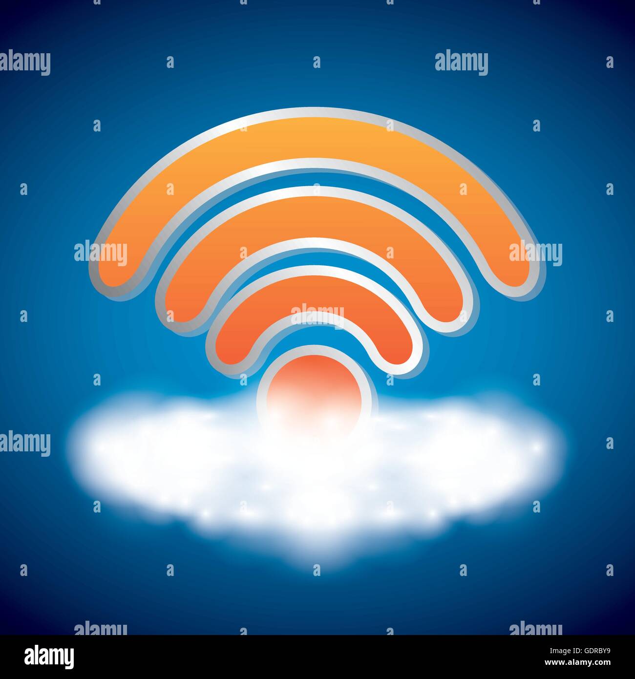 Wifi icon. Cloud computing design. Vector graphic Stock Vector Image ...