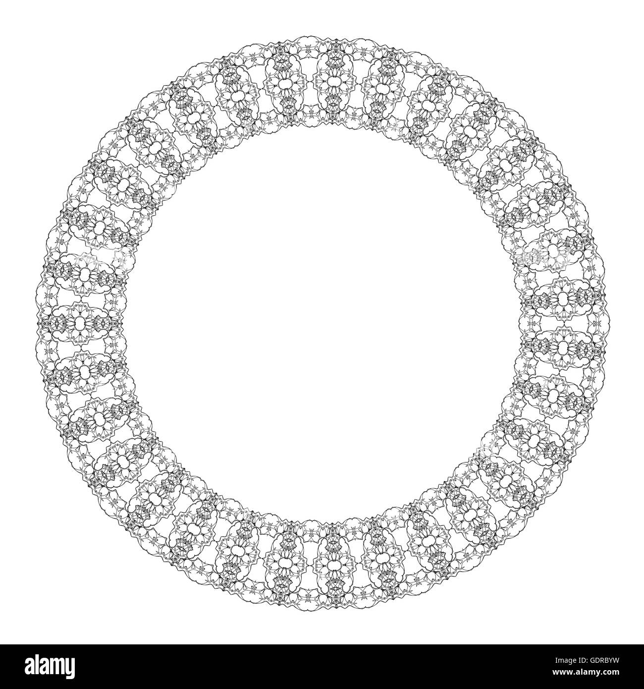 Basic Frame Round Retro Round Frame Stock Photo - Alamy