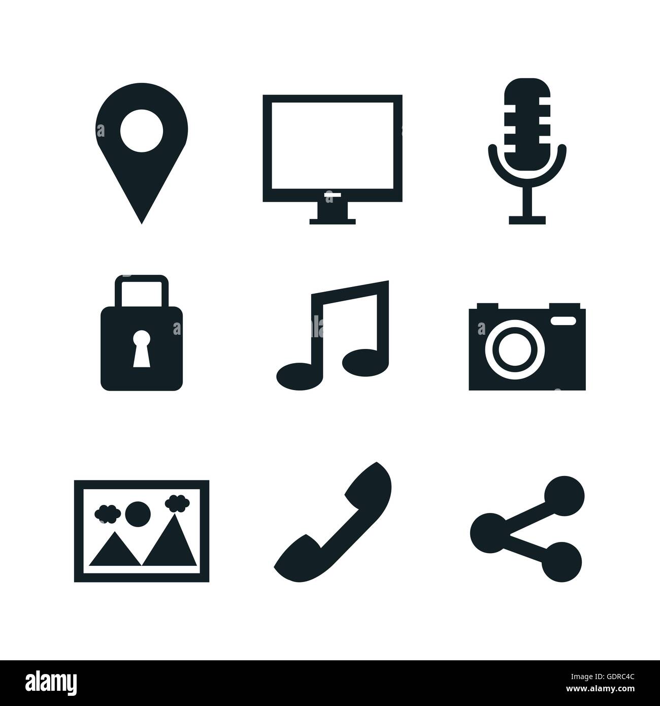 set of social media icons isolated icon design Stock Vector Image & Art ...