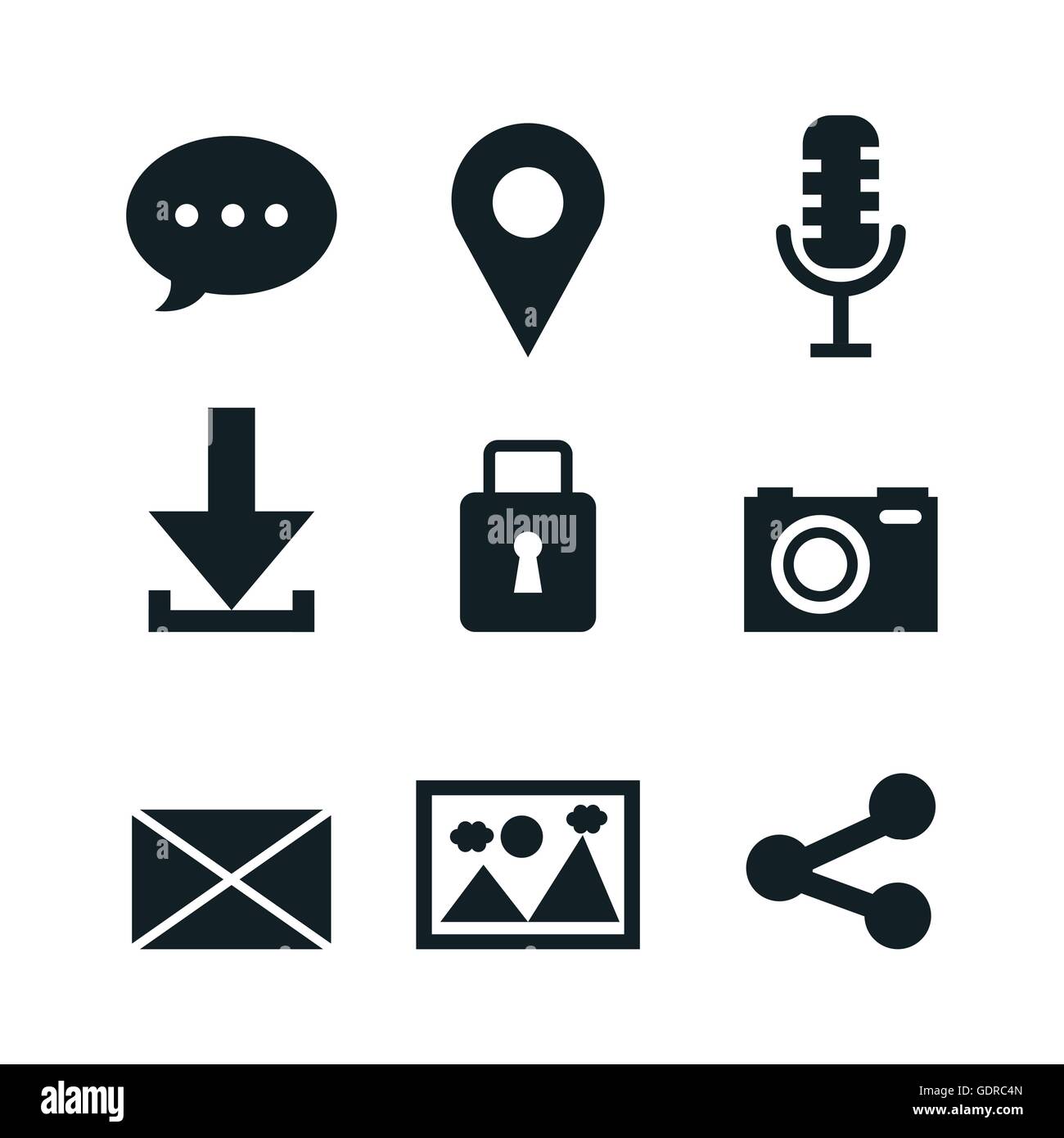 set of social media icons isolated icon design Stock Vector Image & Art ...
