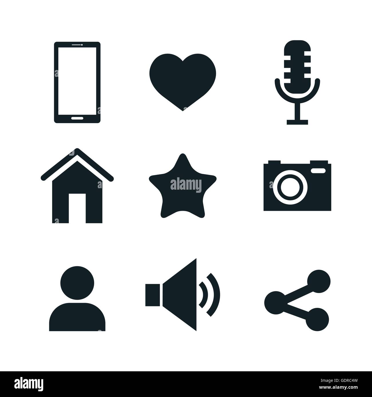 set of social media icons isolated icon design Stock Vector Image & Art ...