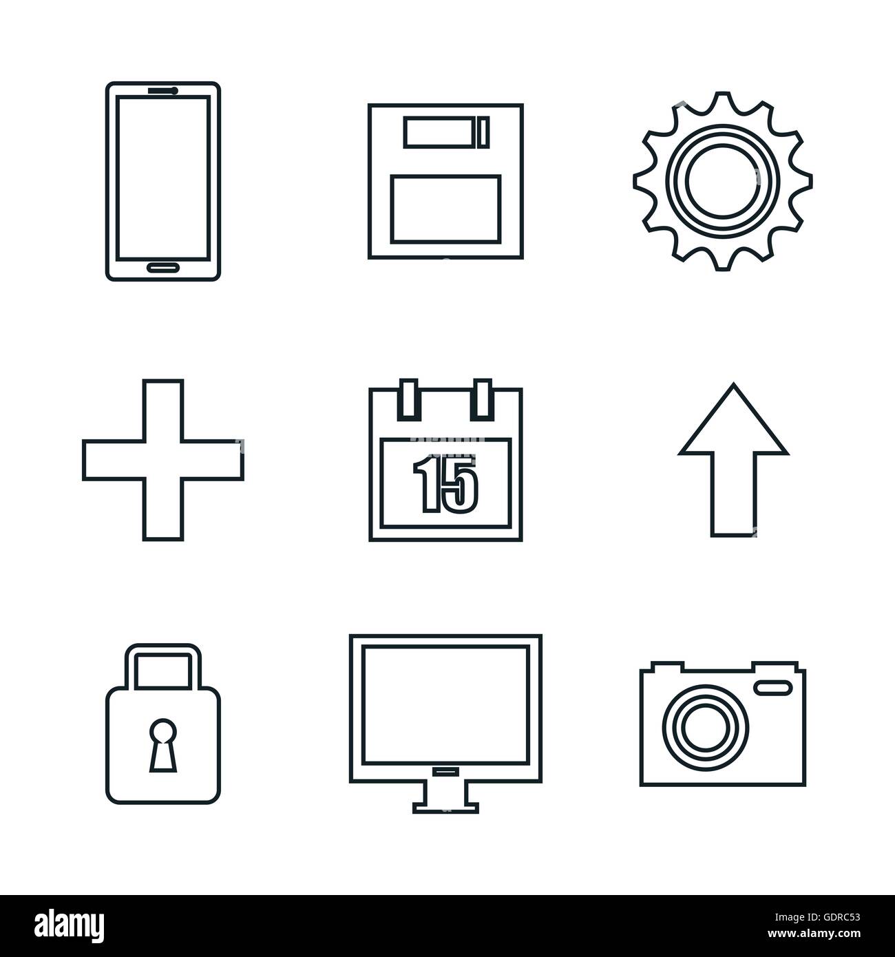 set of social media icons isolated icon design Stock Vector Image & Art ...