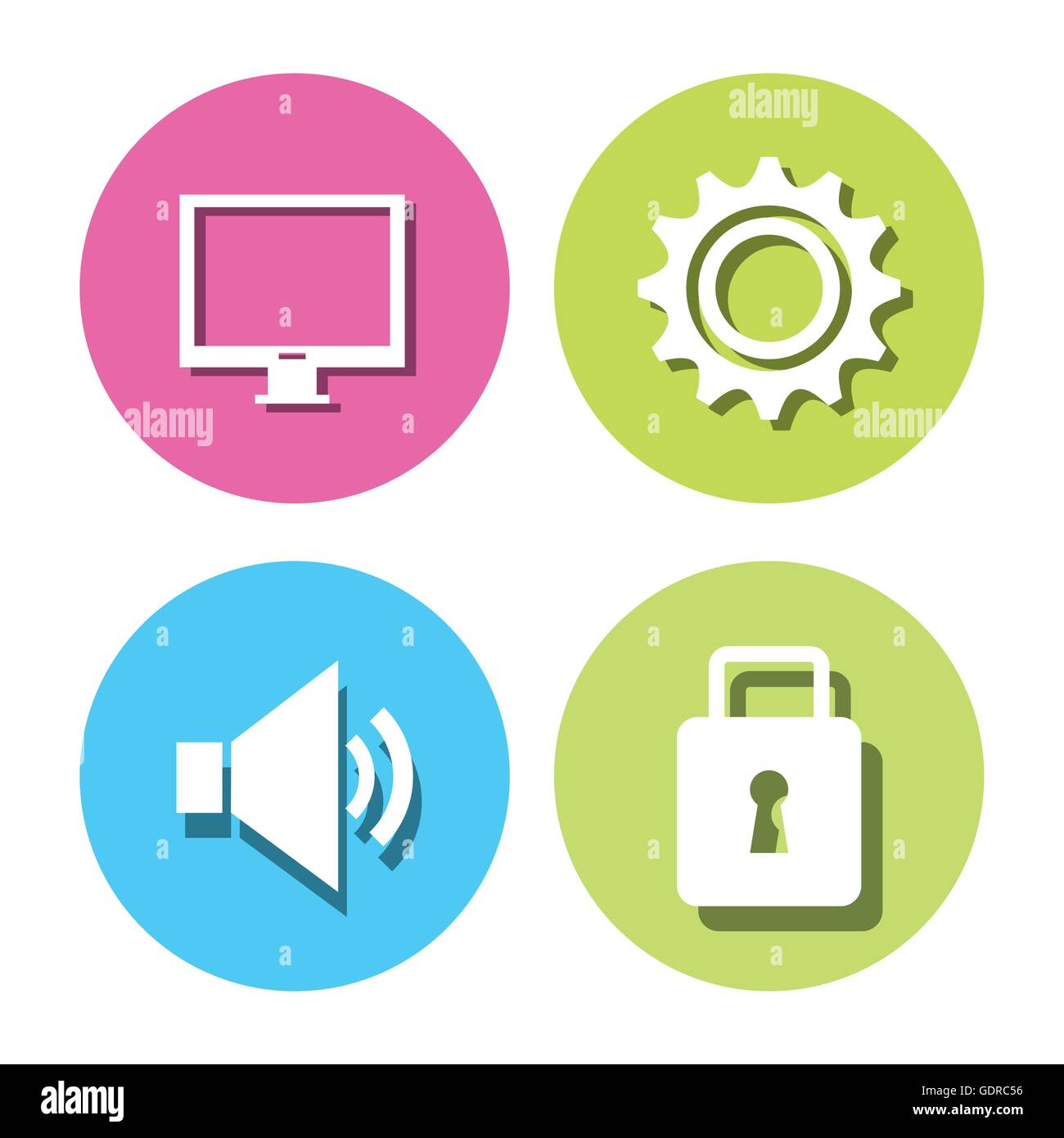 set of social media icons isolated icon design Stock Vector Image & Art ...
