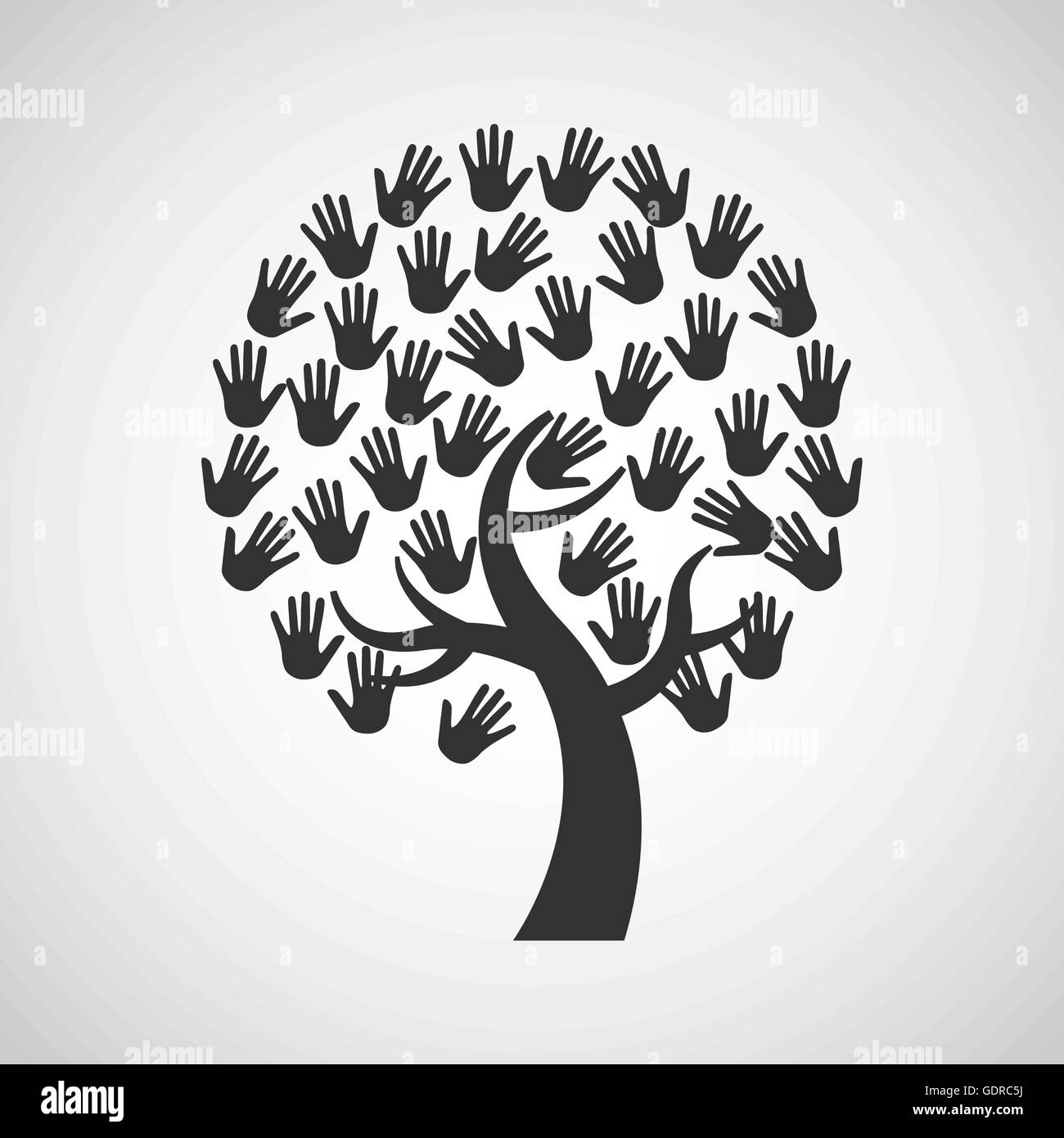 Human hand icon. Teamwork design. Vector graphic Stock Vector Image ...