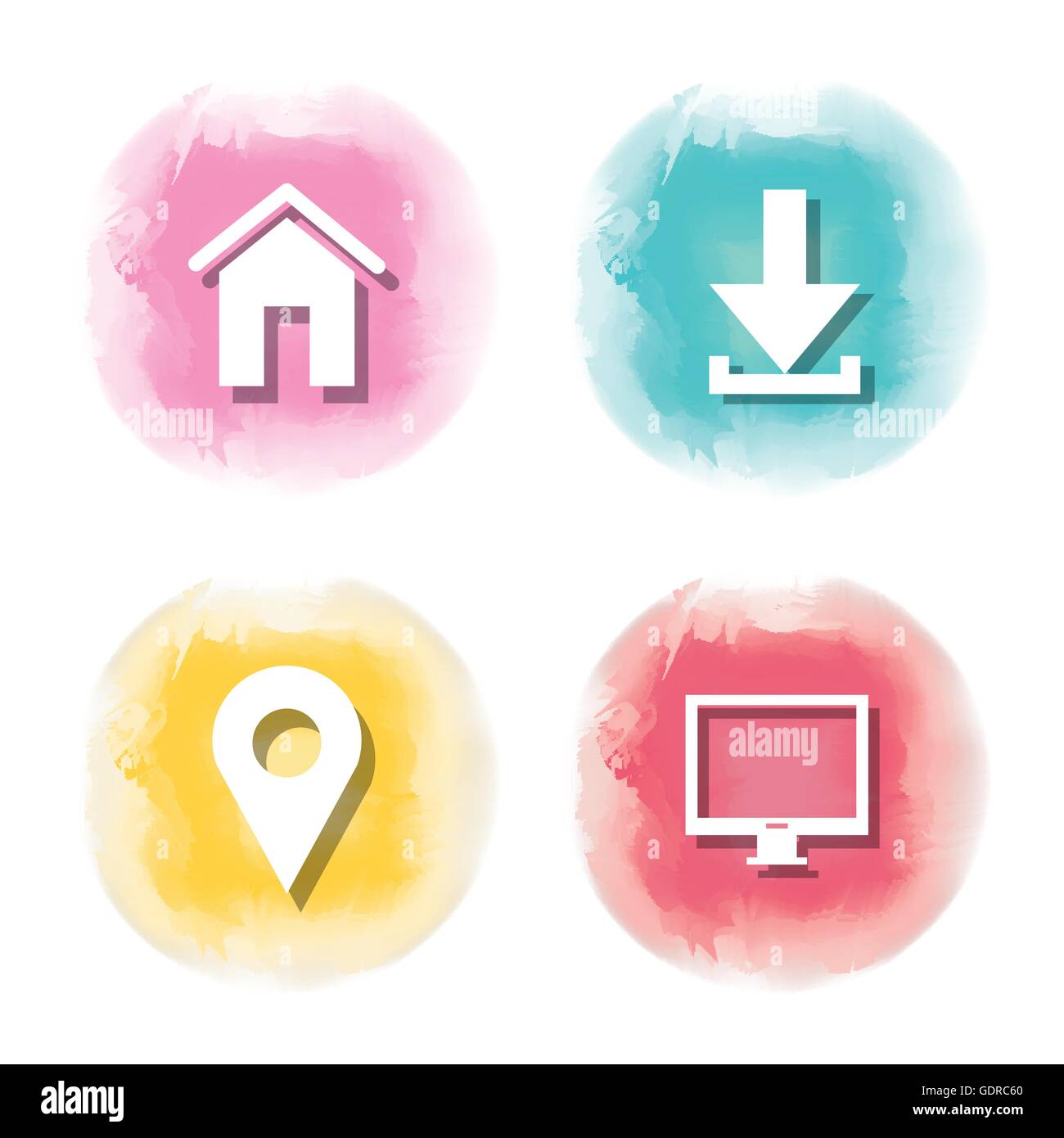 set of social media icons isolated icon design Stock Vector Image & Art ...