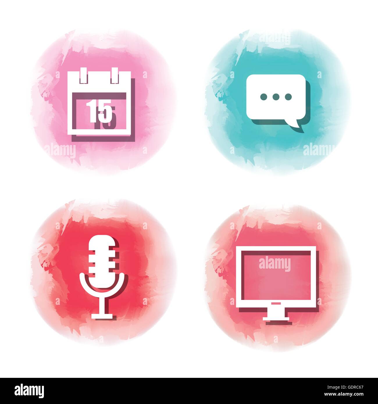 set of social media icons isolated icon design Stock Vector Image & Art ...