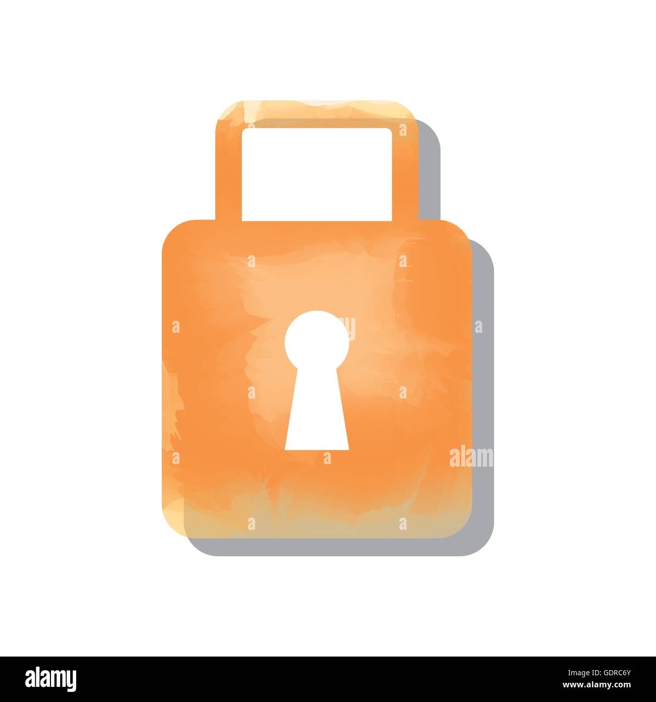 padlock watercolor isolated icon design Stock Vector Image & Art - Alamy