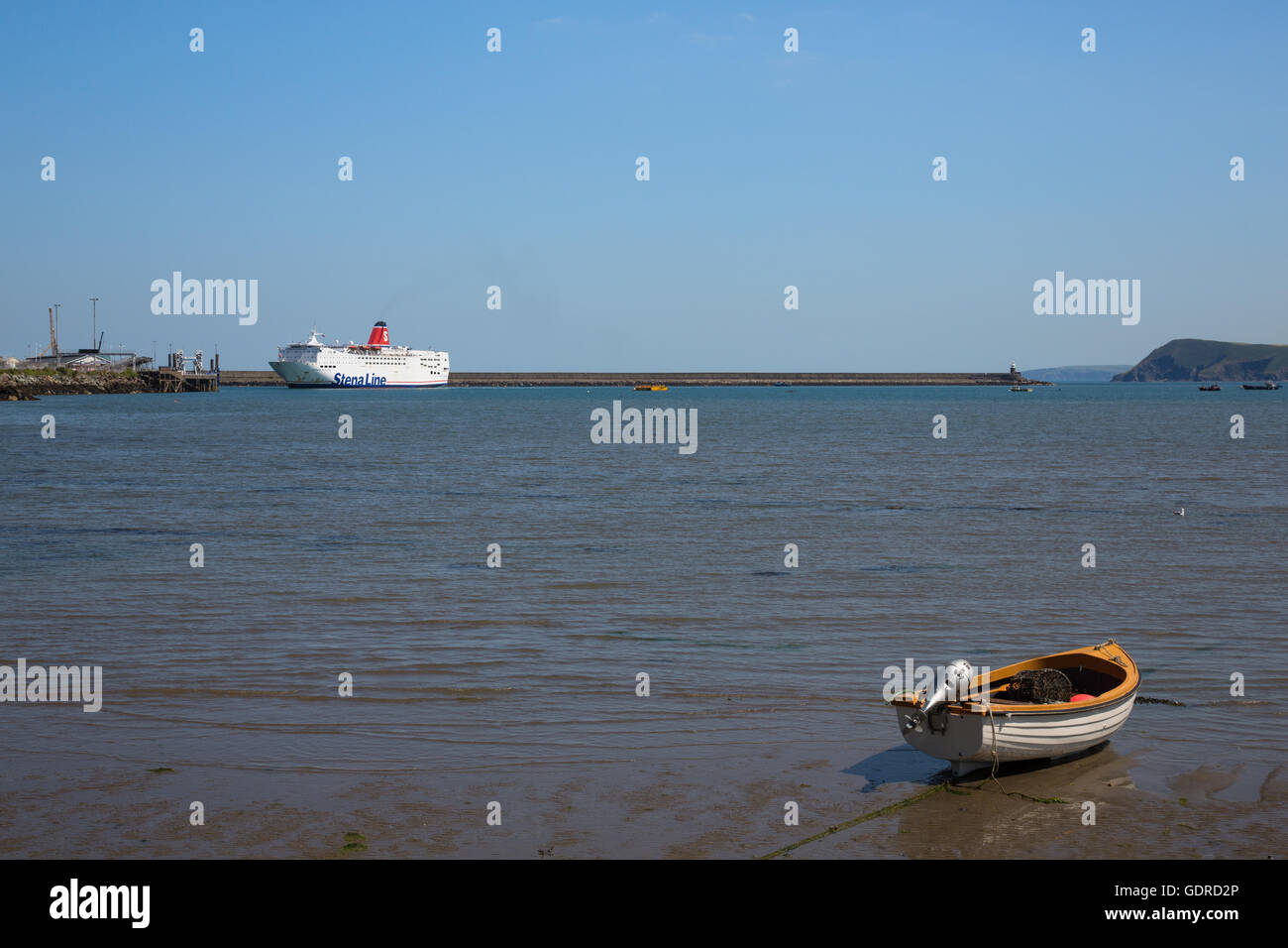 The Stena Rosslare to Fishguard ferry returns from Ireland to Goodwick