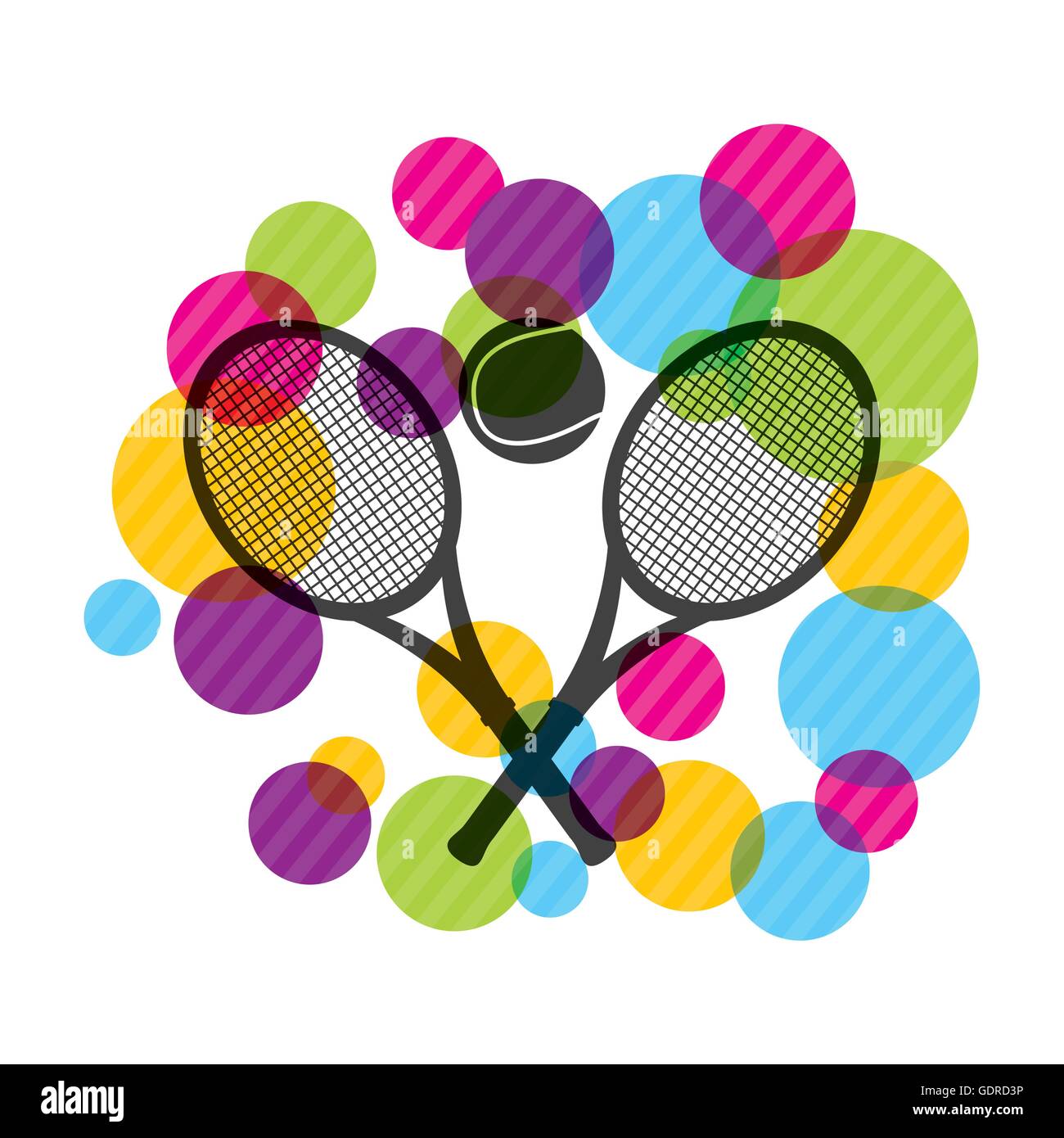 ball and racket icon. Tennis design. Vector graphic Stock Vector Image ...