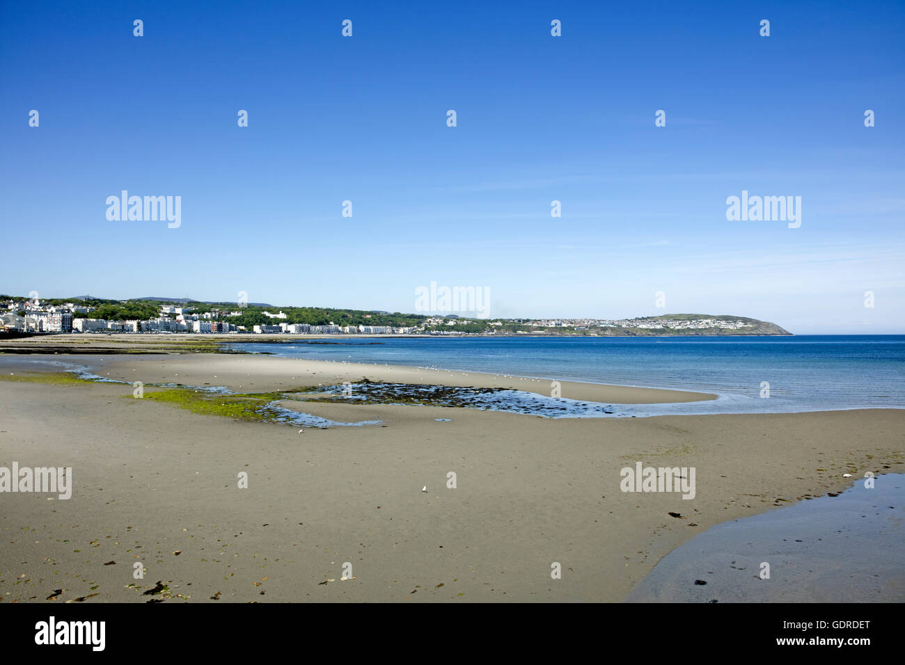 Sandy beach Douglas Isle of Man Stock Photo Alamy