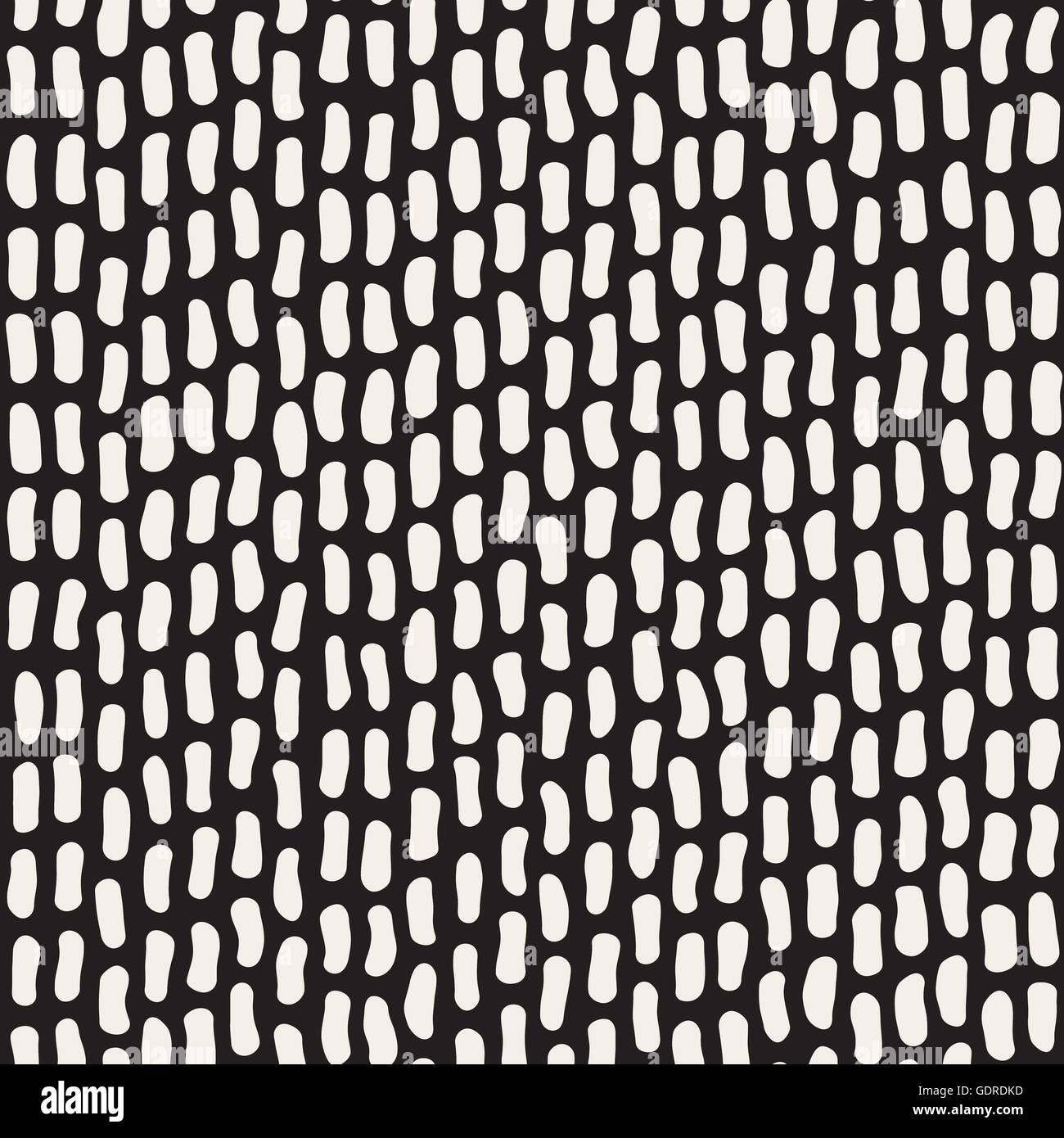 Vector Seamless Black And White Jumble Hand Drawn Lines Pattern Stock ...