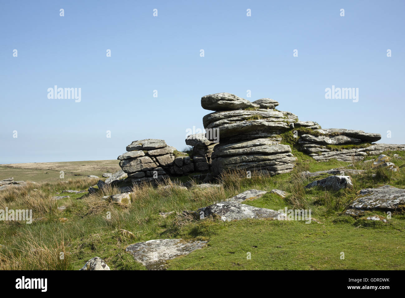 Rocky tor on Dartmoor National Park Stock Photo - Alamy