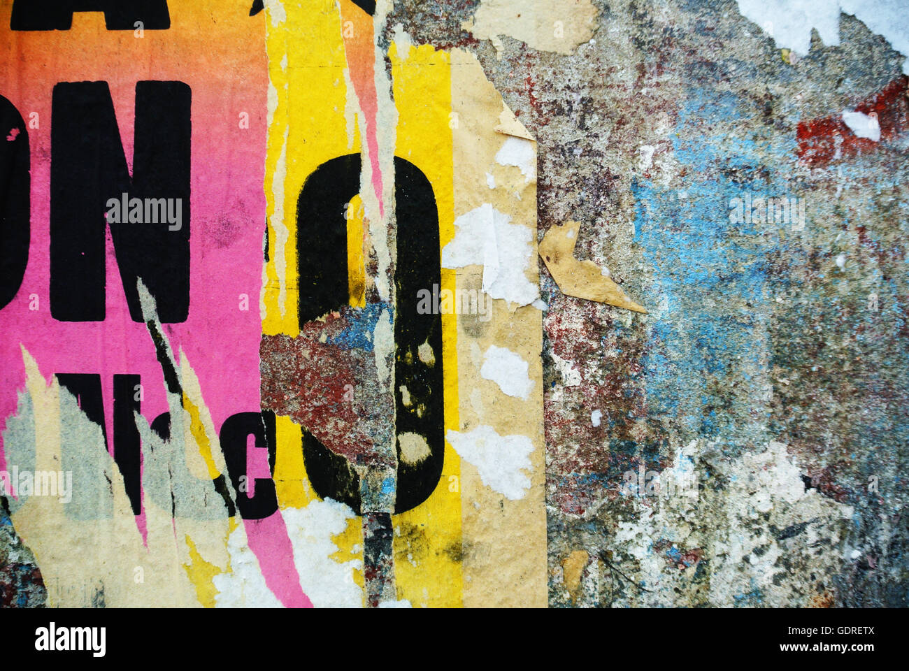 Photograph of urban random collage background or typography texture ...