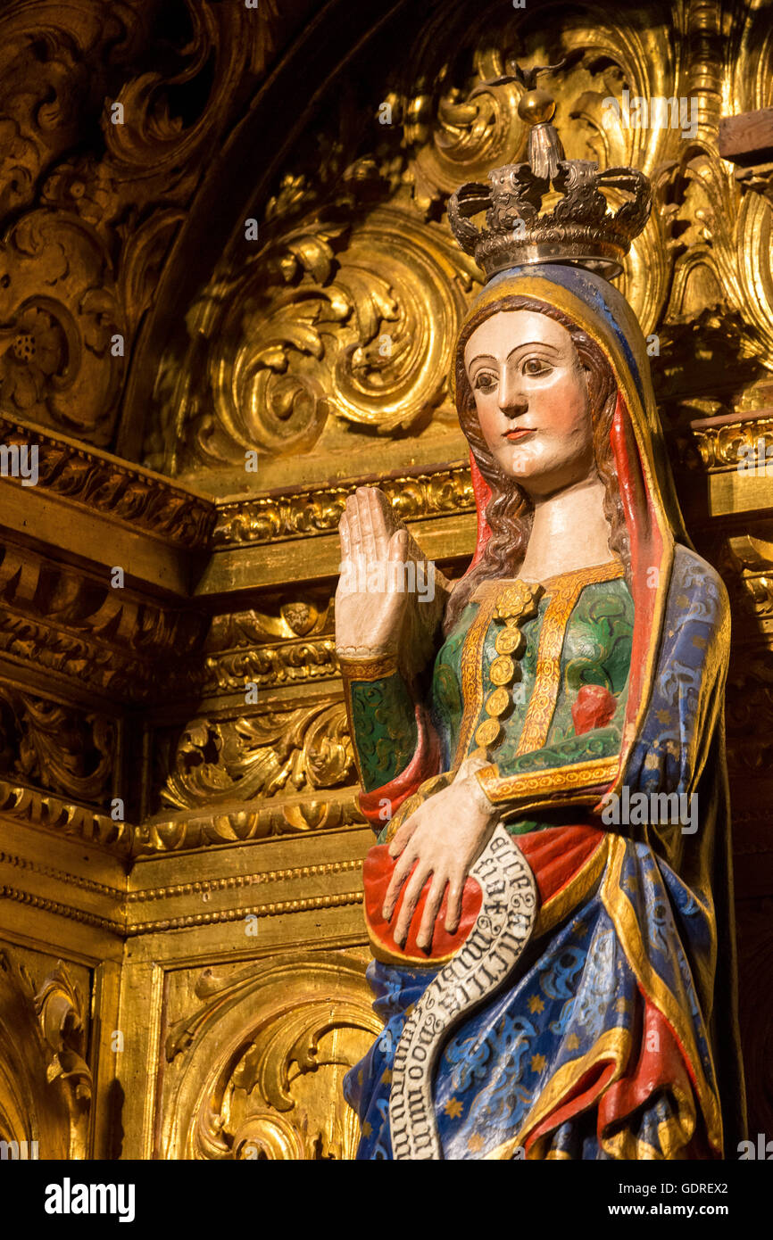 Statue of pregnant Maria, representation of the pregnant Virgin Mary ...