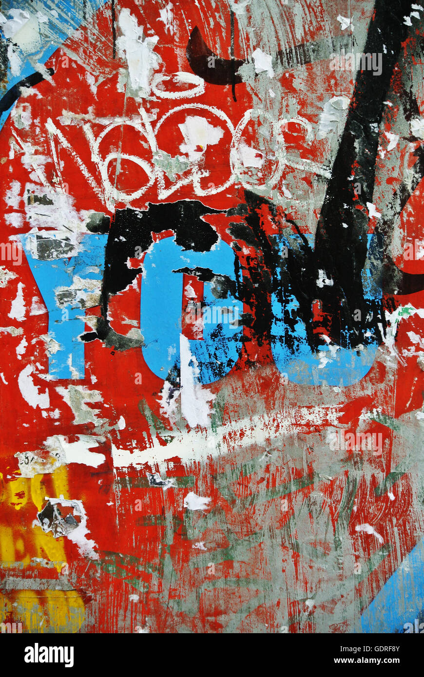 Random background collage paper typography texture on wall Stock Photo ...