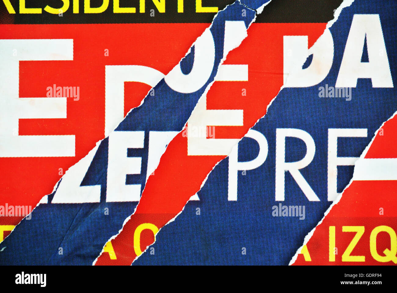 Random background collage paper typography texture on wall Stock Photo ...