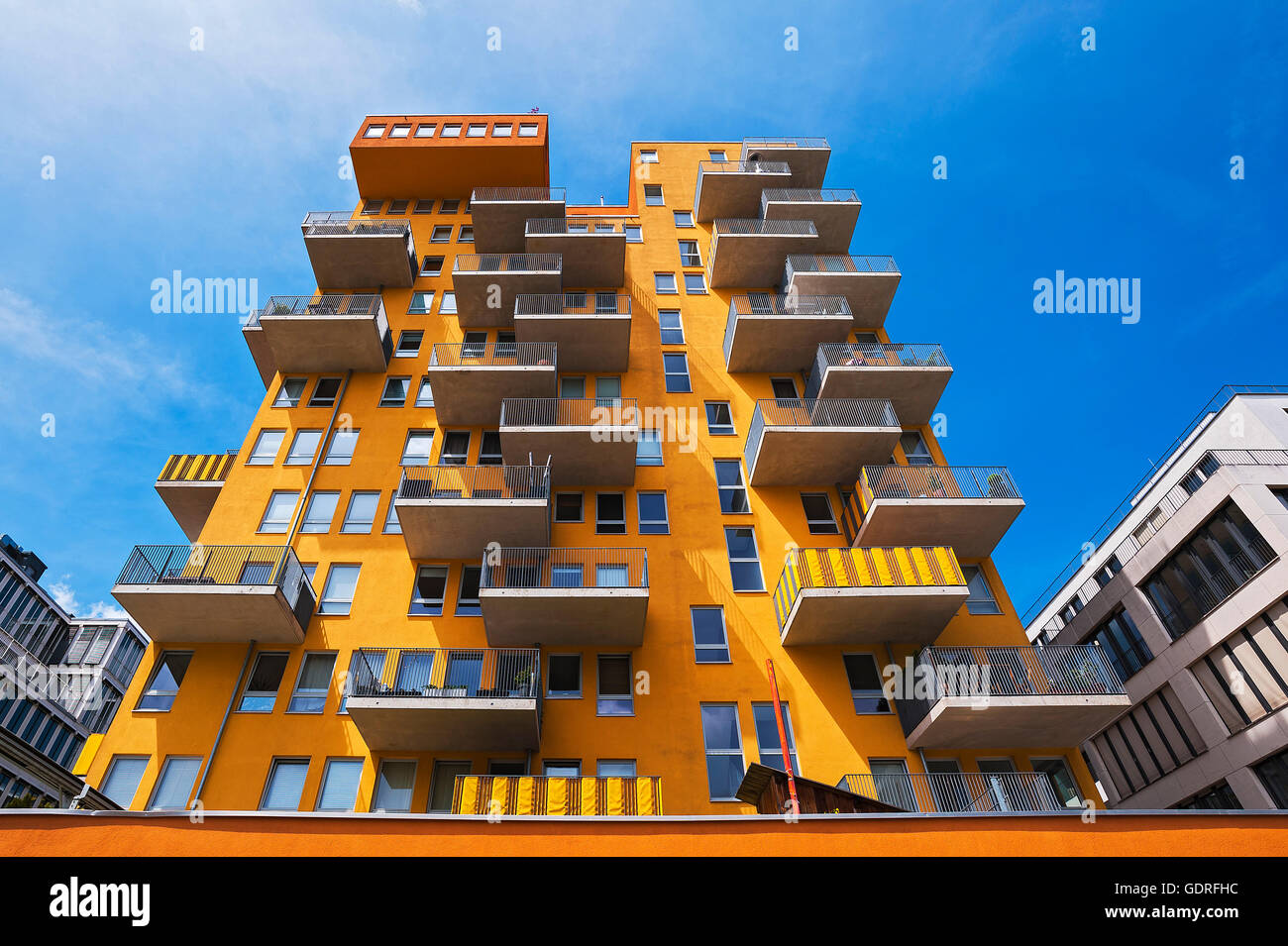 Modern highrise building, apartments, Schwanthaler Höhe, Munich