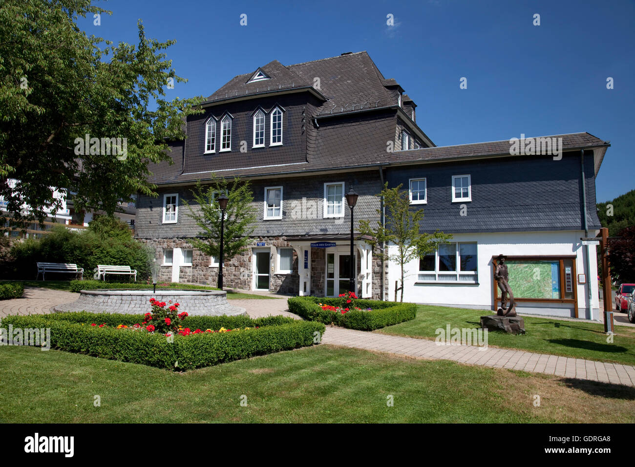 Haus Des Gastes Tourist Information Zueschen Winterberg Stock