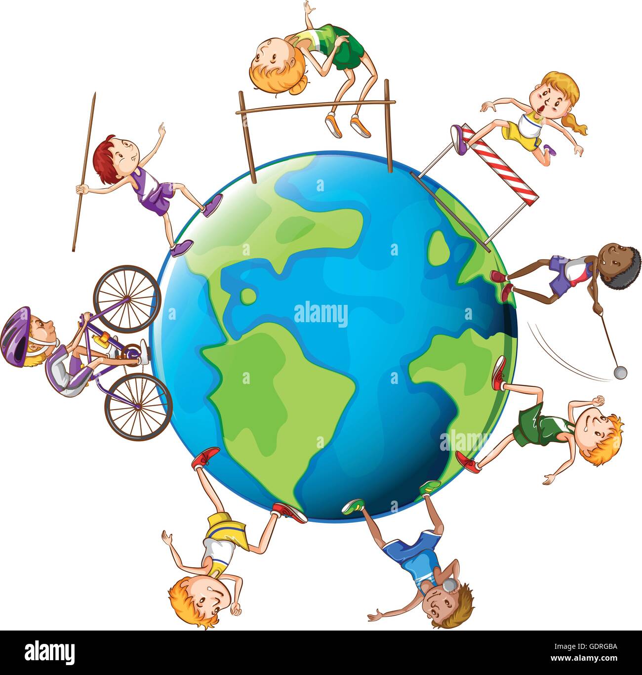 Different kinds of sports around the world illustration Stock Vector ...