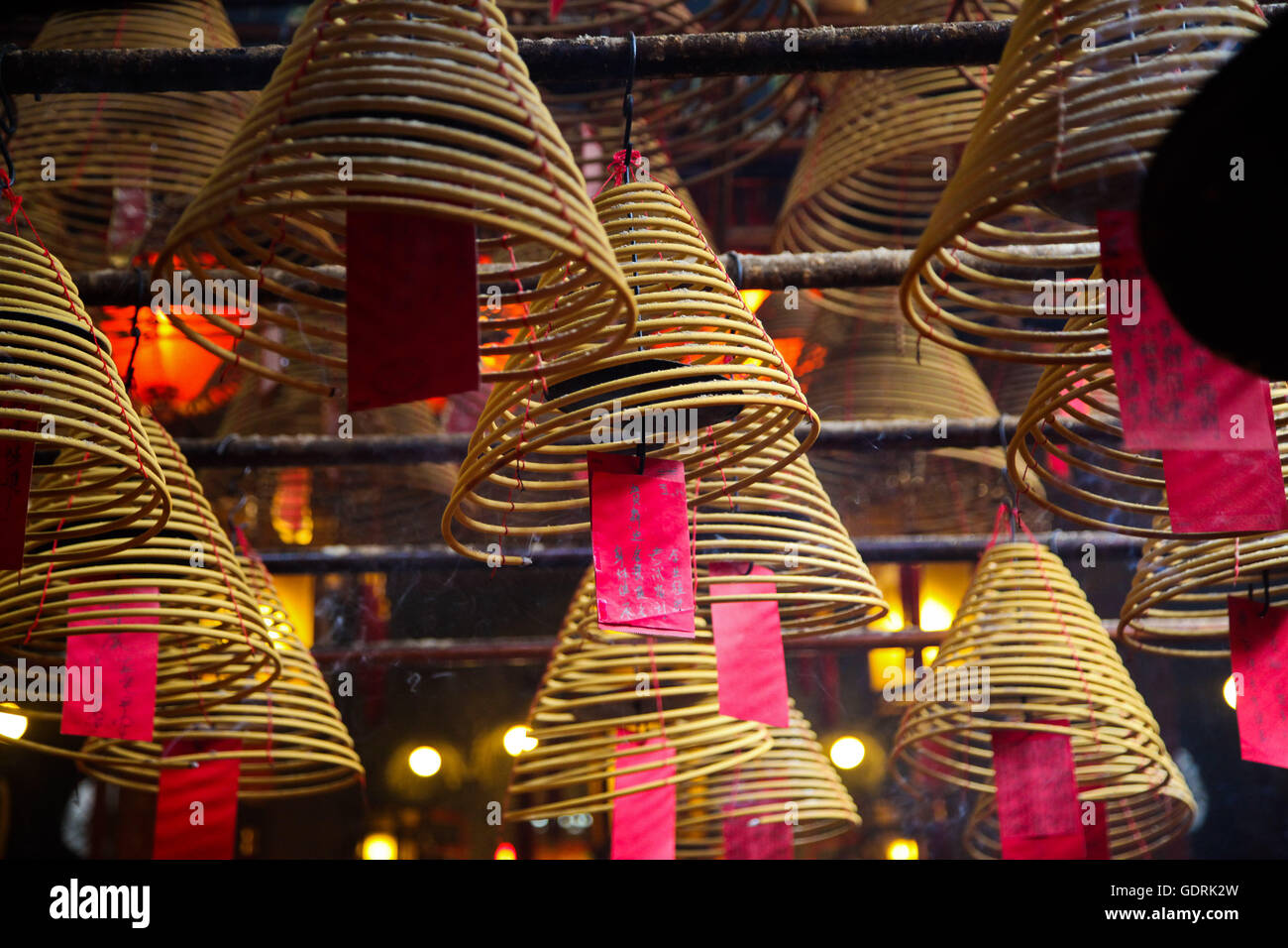 Man Mo Temple, Hong Kong, China incense coils Stock Photo Alamy