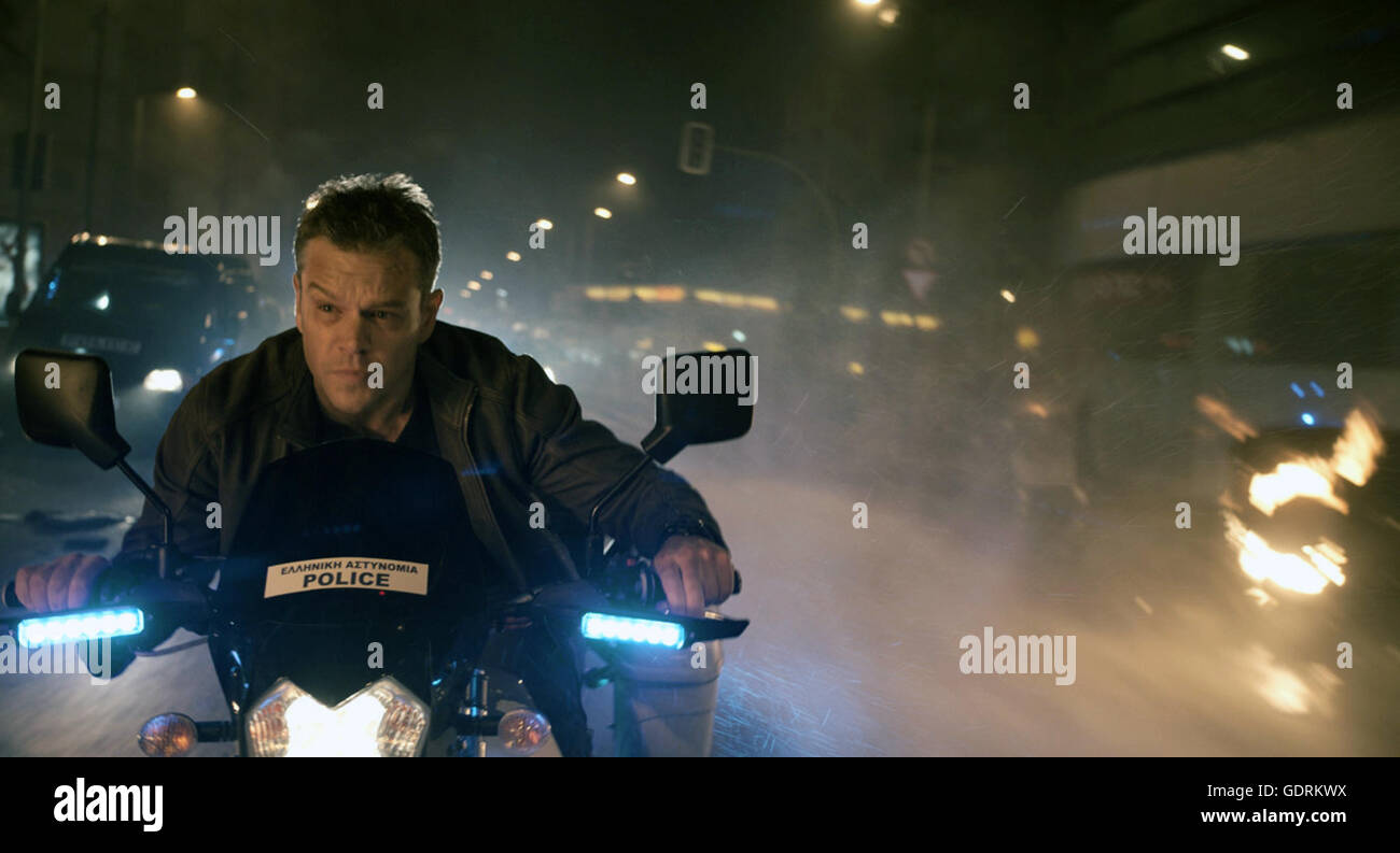 Jason Bourne is an upcoming American action spy thriller film directed by Paul Greengrass and written by Greengrass, Matt Damon and Christopher Rouse. It is the fifth film in the Bourne film series and the sequel to the 2007 film The Bourne Ultimatum.  This photograph is for editorial use only and is the copyright of the film company and/or the photographer assigned by the film or production company and can only be reproduced by publications in conjunction with the promotion of the above Film. A Mandatory Credit to the film company is required. The Photographer should also be credited when kno Stock Photo