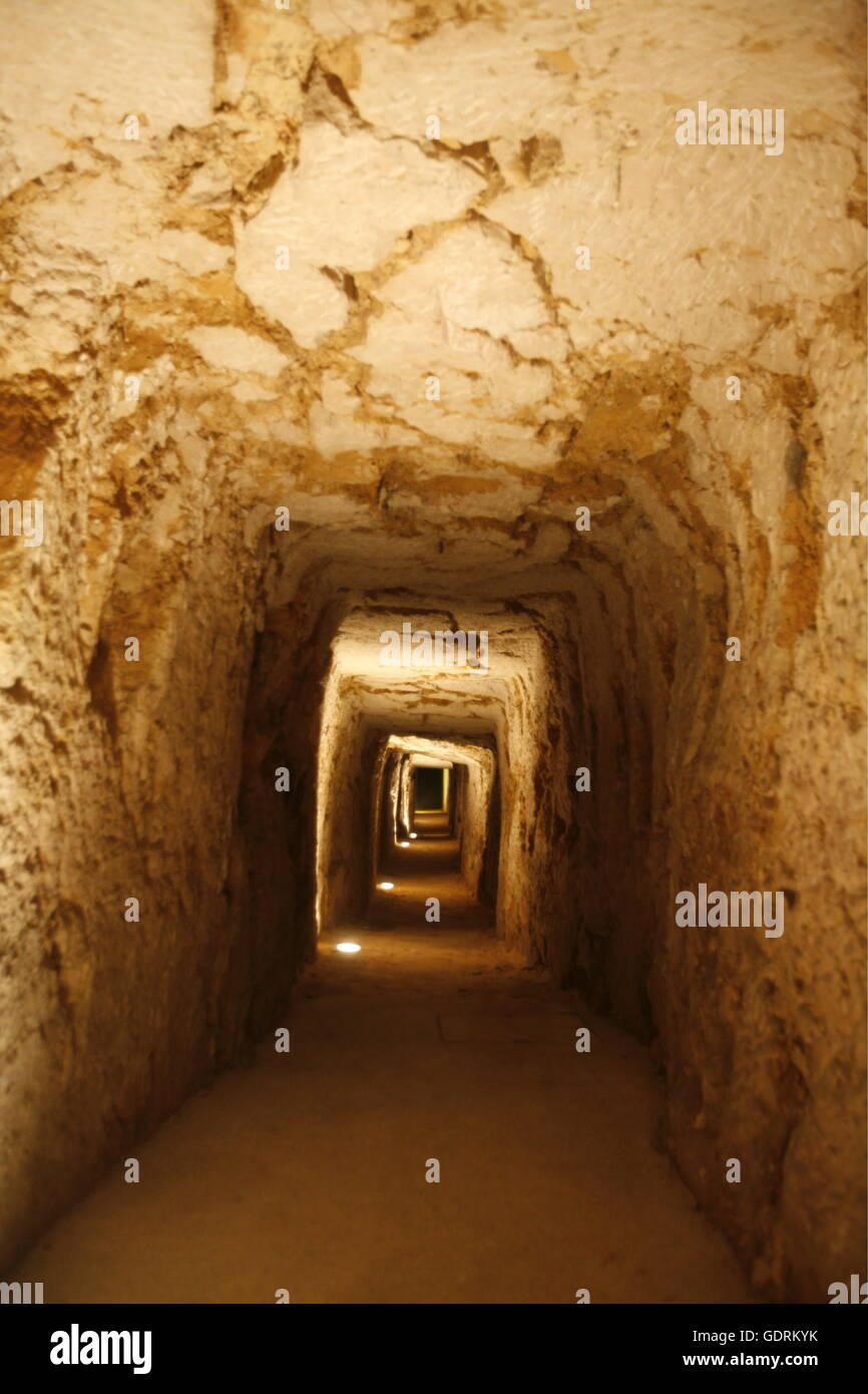 The Tunnels under the Piazza del Domo in the old Town of Siracusa in