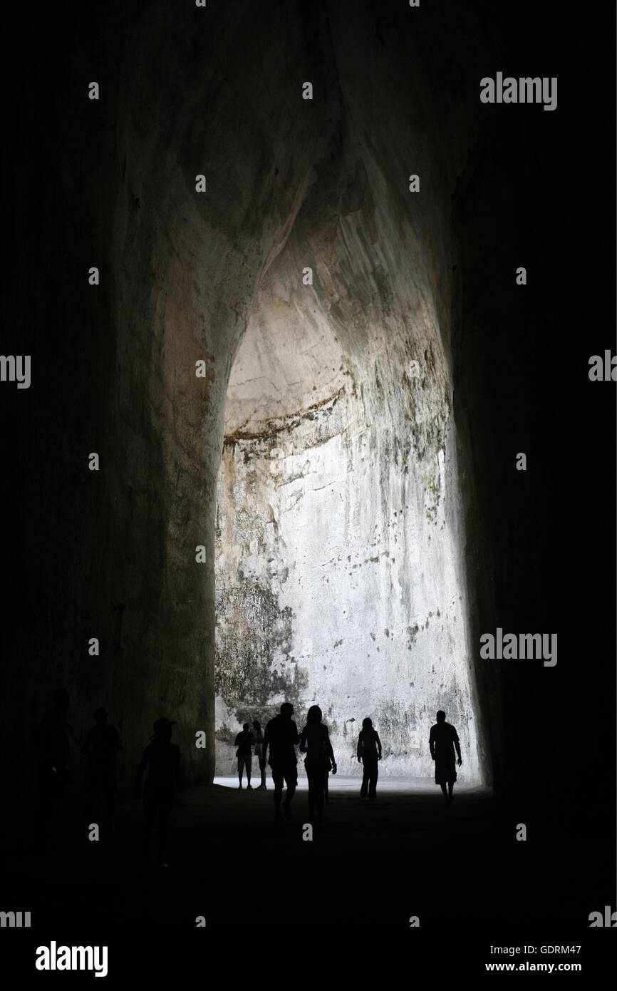 the Grotta dei Cordari near the town of Siracusa in Sicily in south