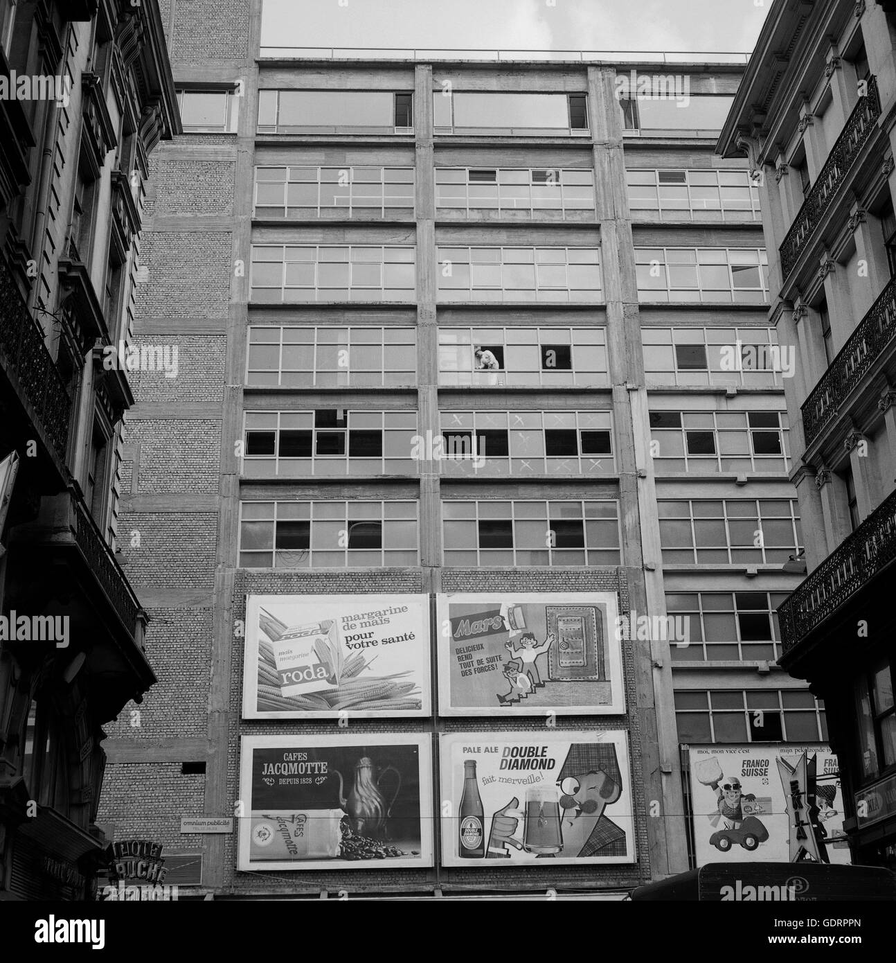 Advertising in Brussels, 1965 Stock Photo