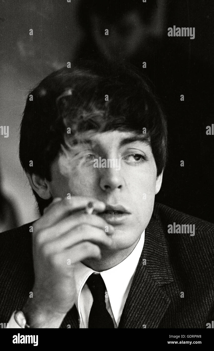 Paul McCartney on a Hard Days Night Train Stock Photo