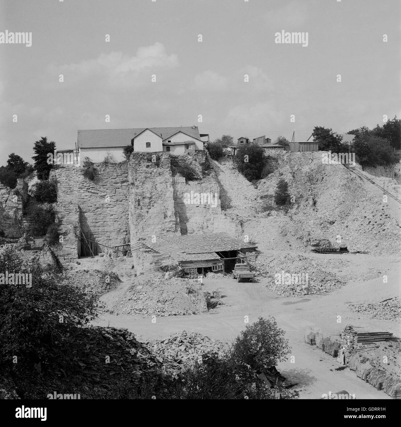Rock quarry Black and White Stock Photos & Images Alamy