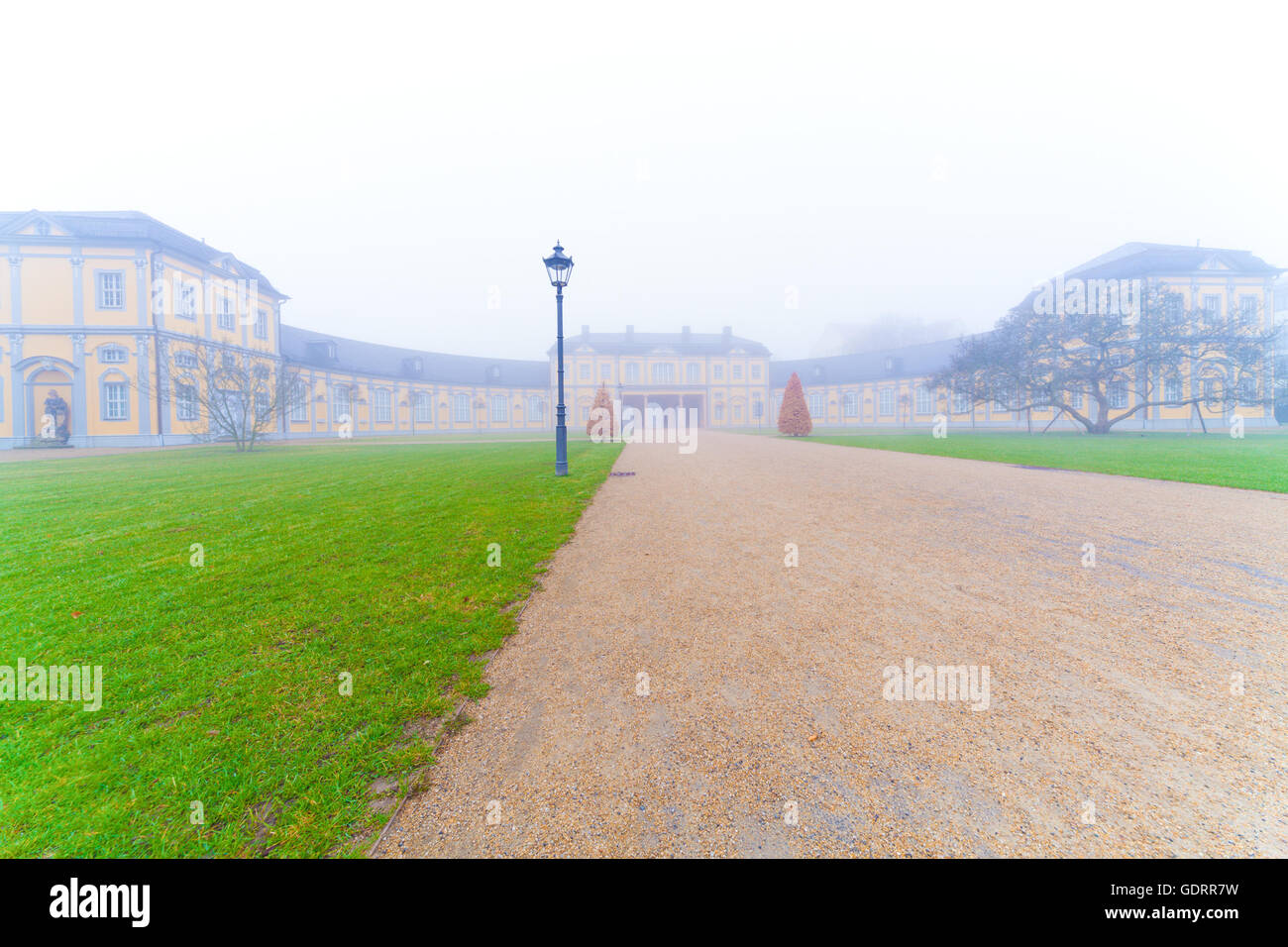 Palace in the mist Stock Photo