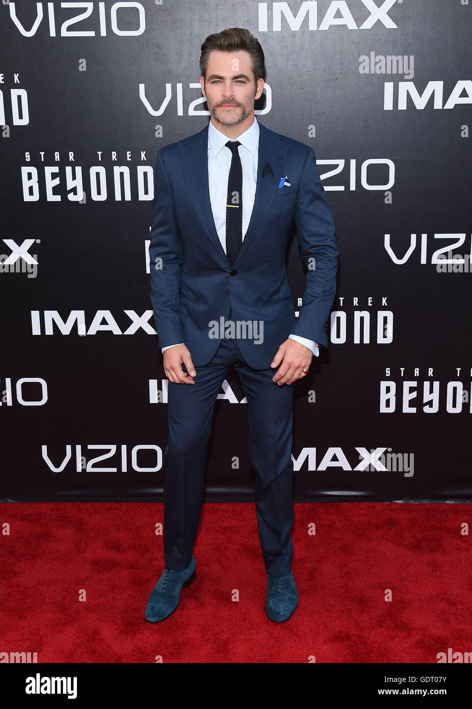 San Diego, California, USA. 20th July, 2016. Chris Pine arrives for the premiere of the film 'Star Trek Beyond' at the Embarcadero Marina Park. Credit:  Lisa O'Connor/ZUMA Wire/Alamy Live News Stock Photo