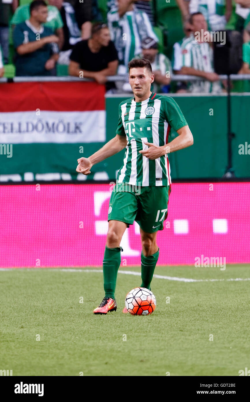 BUDAPEST, HUNGARY - MAY 7, 2016: Adam Pinter Of Ferencvarosi TC