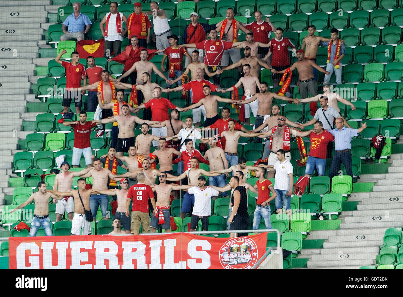 BUDAPEST, HUNGARY - JULY 24: Davide Lanzafame of Ferencvarosi TC celebrates  his goal during the UEFA Champions League Qualifying Round match between Ferencvarosi  TC and Valletta FC at Ferencvaros Stadium on July