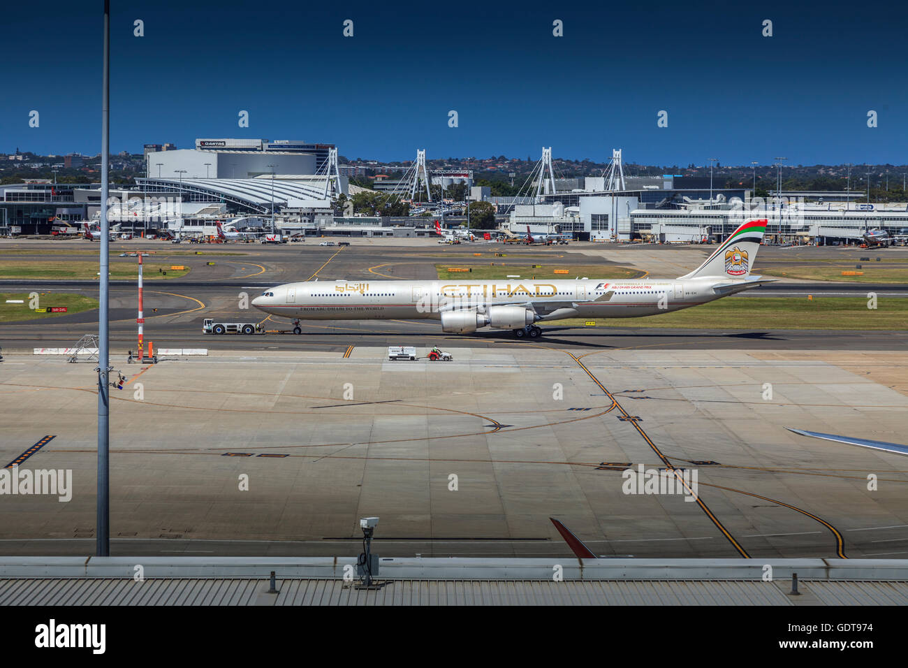 Etihad airbus A340 jet SYD airport,Sydney,New South Wales,Australia Stock  Photo - Alamy