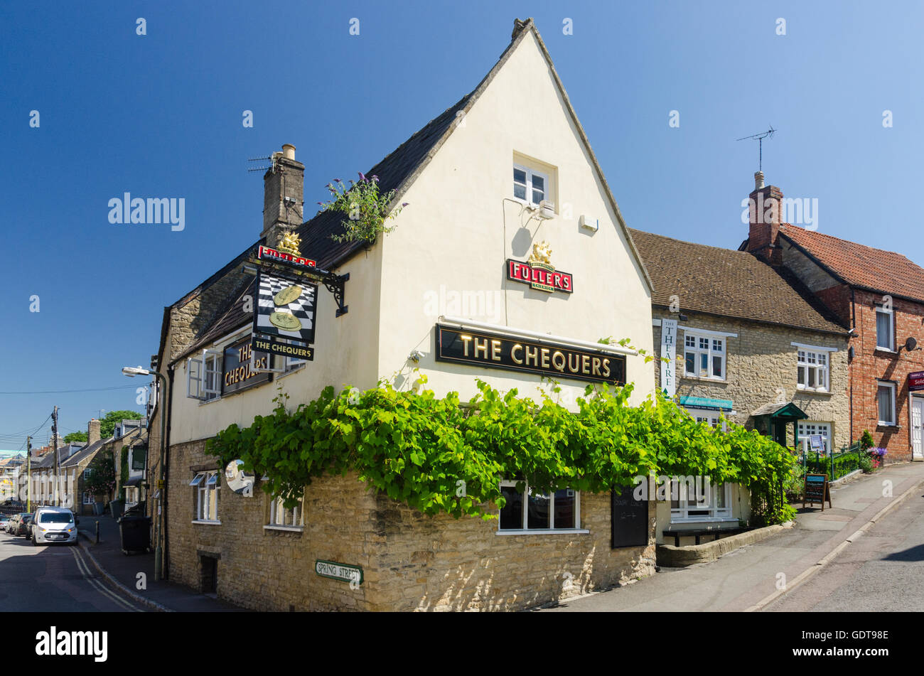 The Chequers public house in Goddards Lane, Chipping Norton Stock Photo