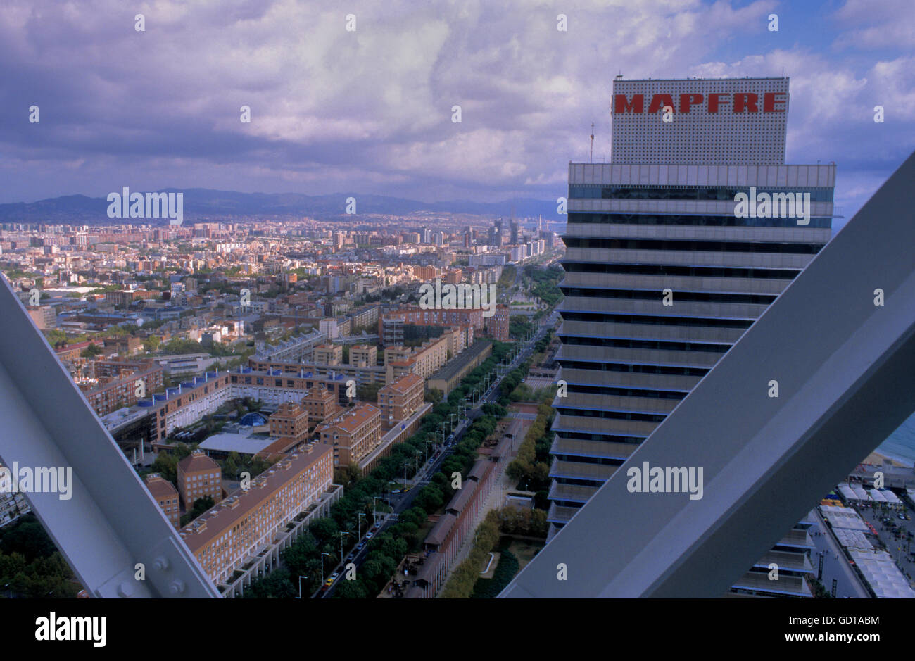 Barcelona: as seen from Hotel Arts Stock Photo