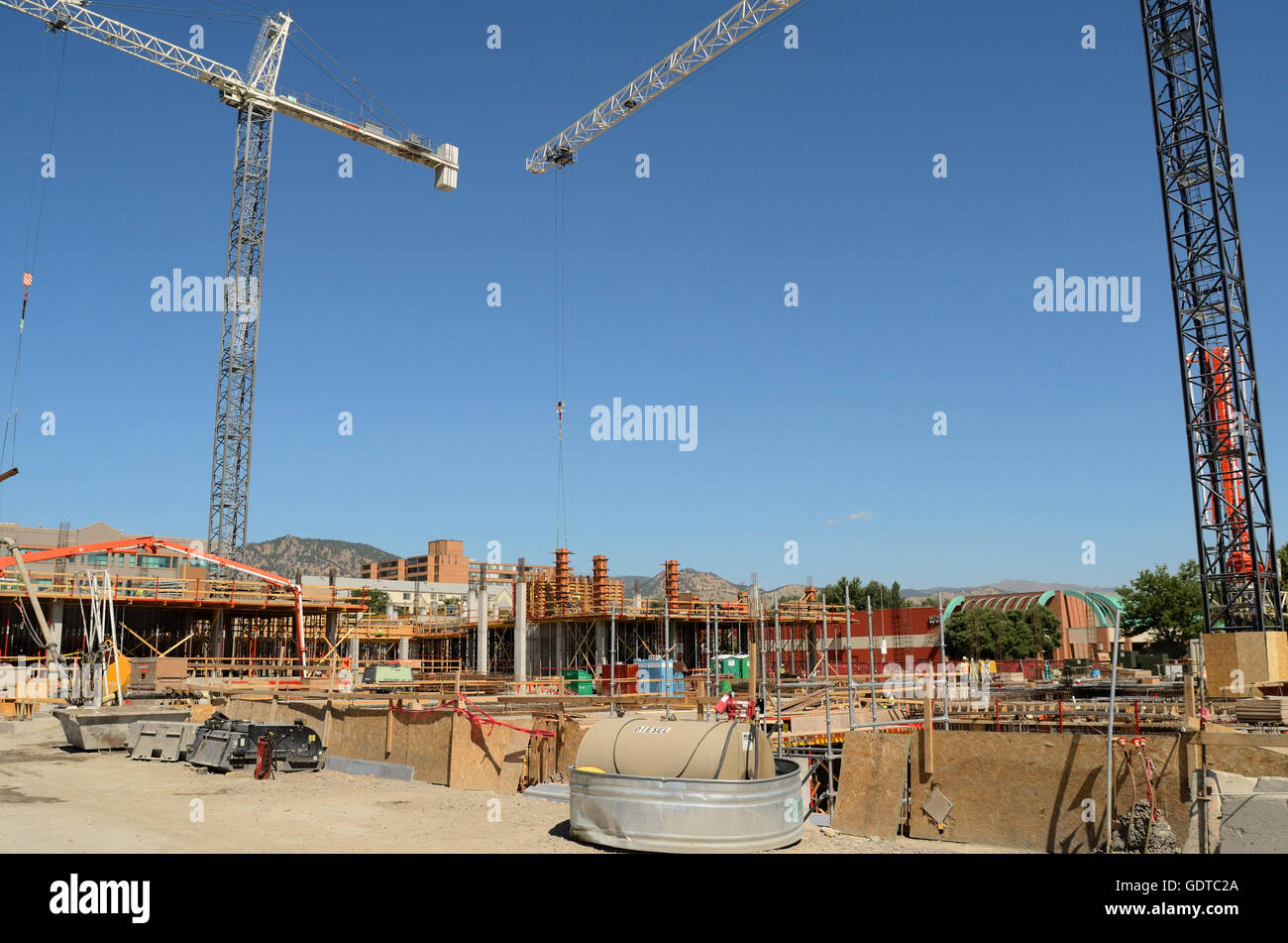 Commercial construction in Boulder Colorado Stock Photo Alamy