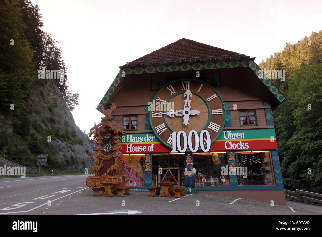 A shop of kuckuck Clock watch in the village of Triberg in the Blackforest  in the south of Germany in Europe Stock Photo - Alamy